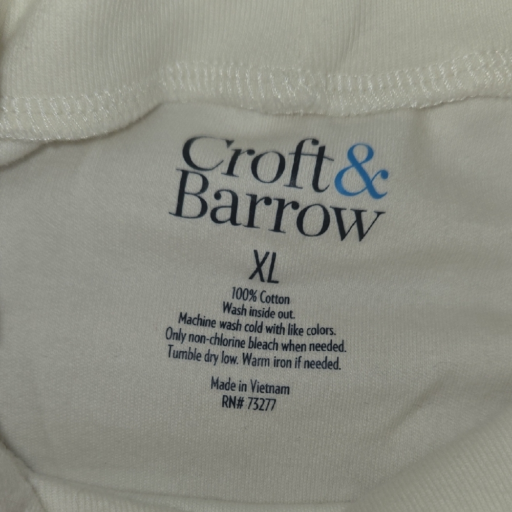 Croft & Barrow Cream Cotton Turtleneck - Picture 3 of 4